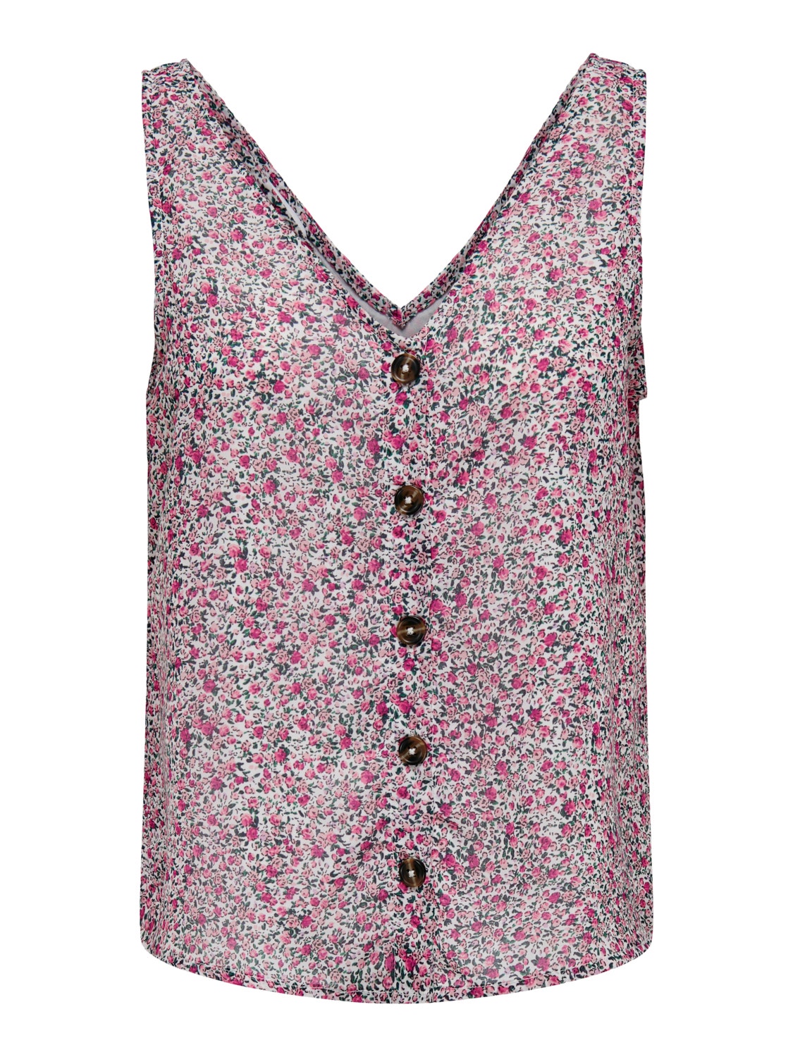 ONLY Button detailed Top -Festival Fuchsia - 15269332
