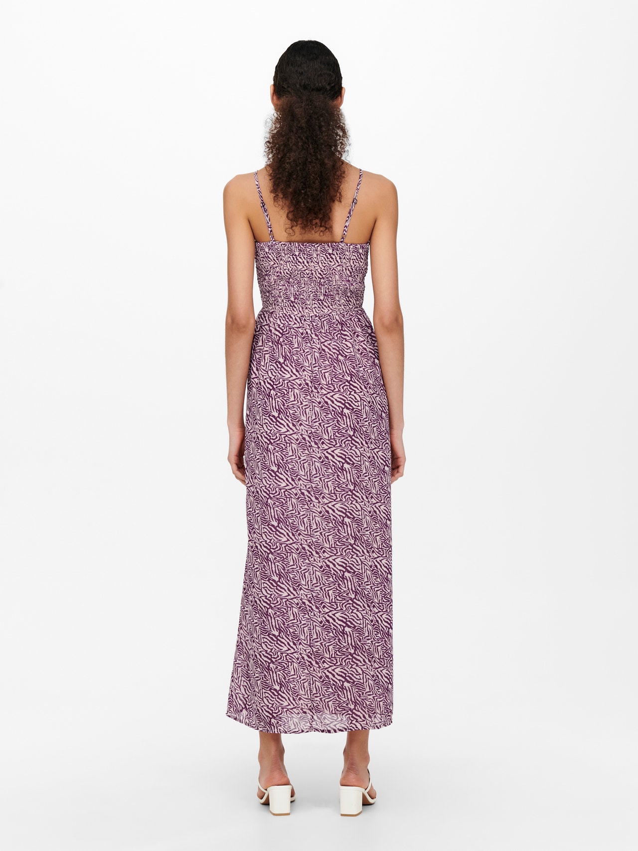 ONLY Maxi kjole med smock -Wood Violet - 15269334