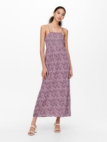ONLY Regular fit Halternek Lange jurk -Wood Violet - 15269334
