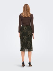 ONLY Mesh midi Skirt -Chocolate Brown - 15269510