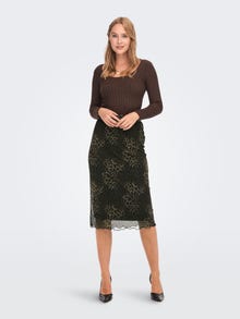 ONLY Lange rok -Chocolate Brown - 15269510