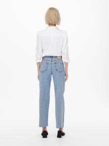 ONLY Loose Fit High waist Jeans -Light Blue Denim - 15269538