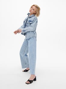ONLY Al tobillo de ONLSonny Jeans de talle alto -Light Blue Denim - 15269538
