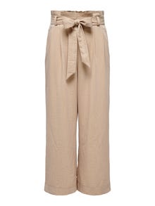 ONLY Flared pants with tie -Safari - 15269628