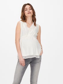 ONLY Loose fit Button down-kraag Overhemd -Cloud Dancer - 15269631
