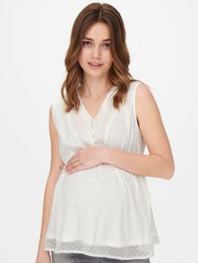 ONLY Mama mouwloos Top -Cloud Dancer - 15269631