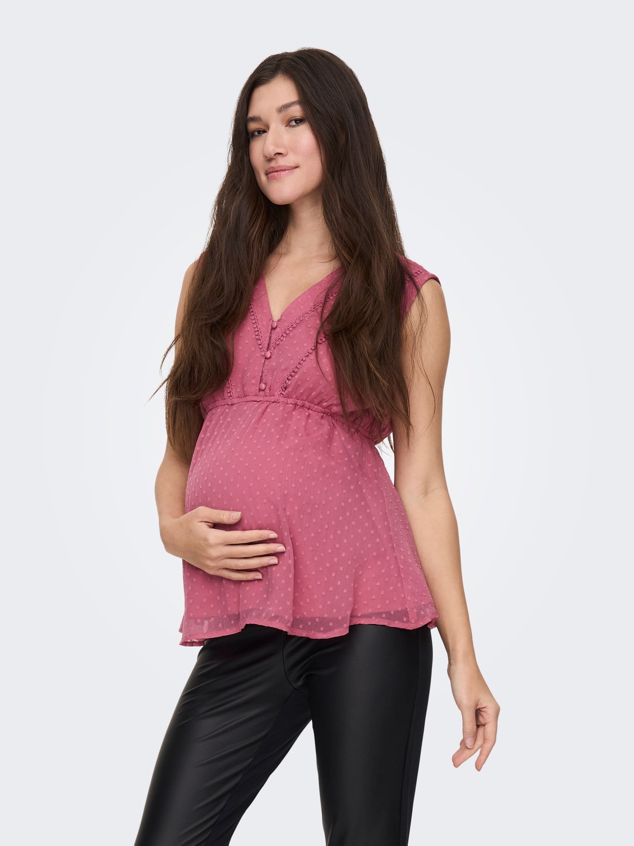 ONLY Mamá sin mangas Top -Rose Wine - 15269631