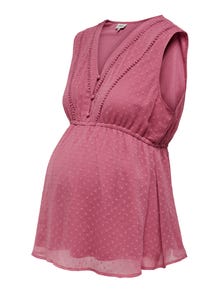 ONLY Mama mouwloos Top -Rose Wine - 15269631