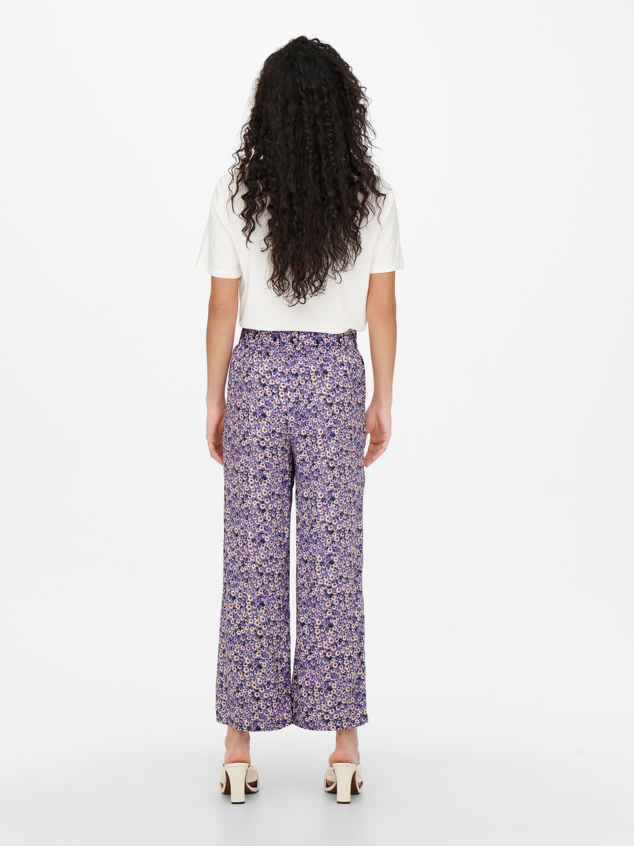 ONLY Pantalons Wide Leg Fit -Chalk Violet - 15269633