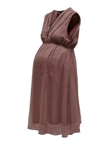ONLY Slim Fit V-Neck Long dress -Rose Taupe - 15269634