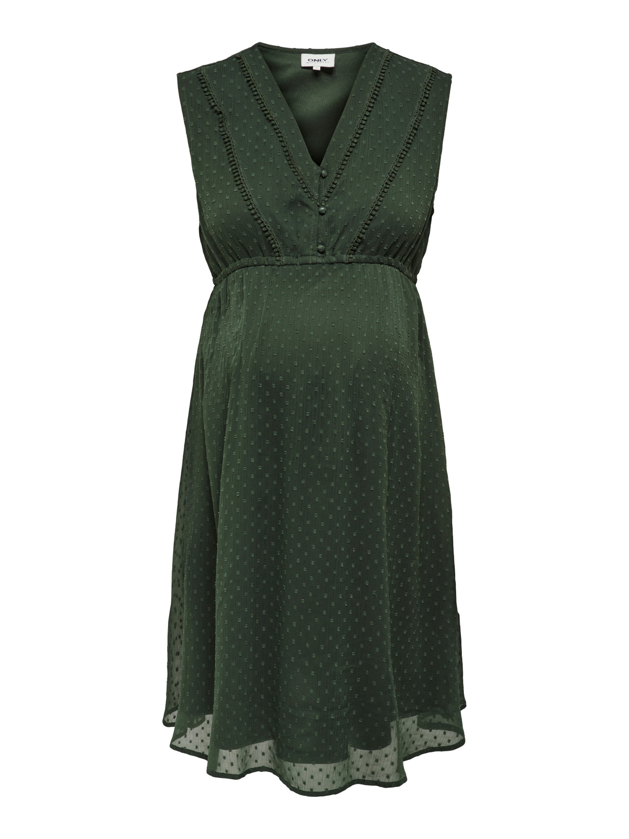 ONLY Slim Fit V-Neck Long dress -Rosin - 15269634