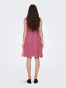 ONLY Slim Fit V-Neck Long dress -Rose Wine - 15269634