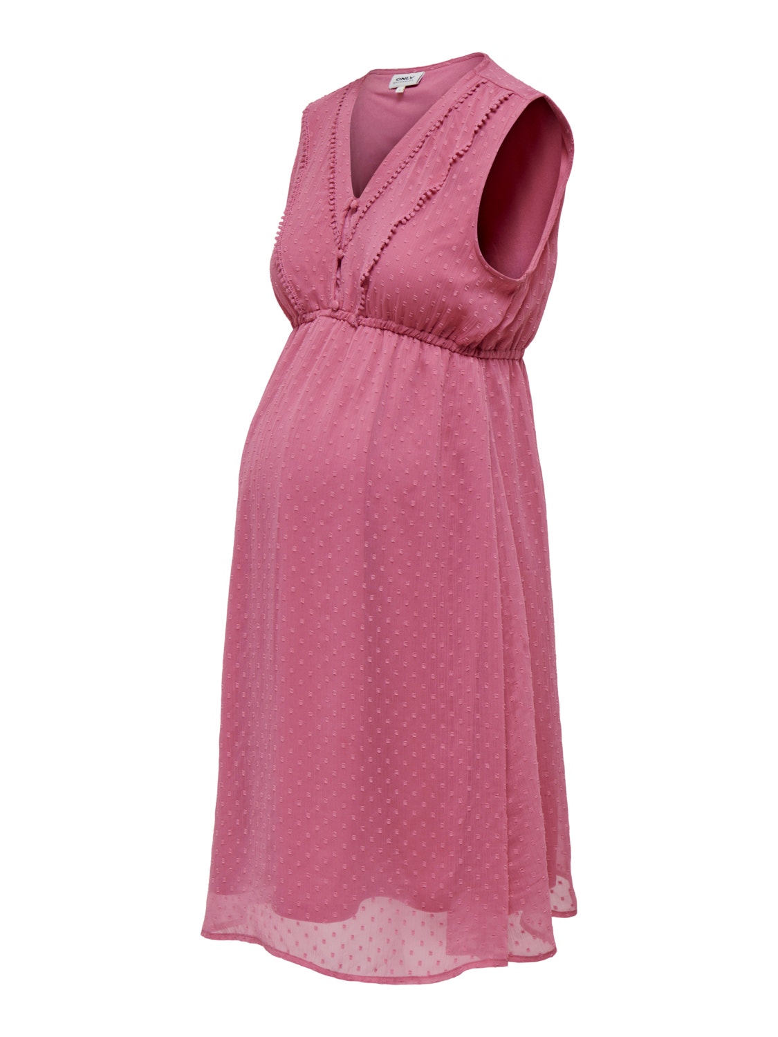 ONLY Slim Fit V-Neck Long dress -Rose Wine - 15269634