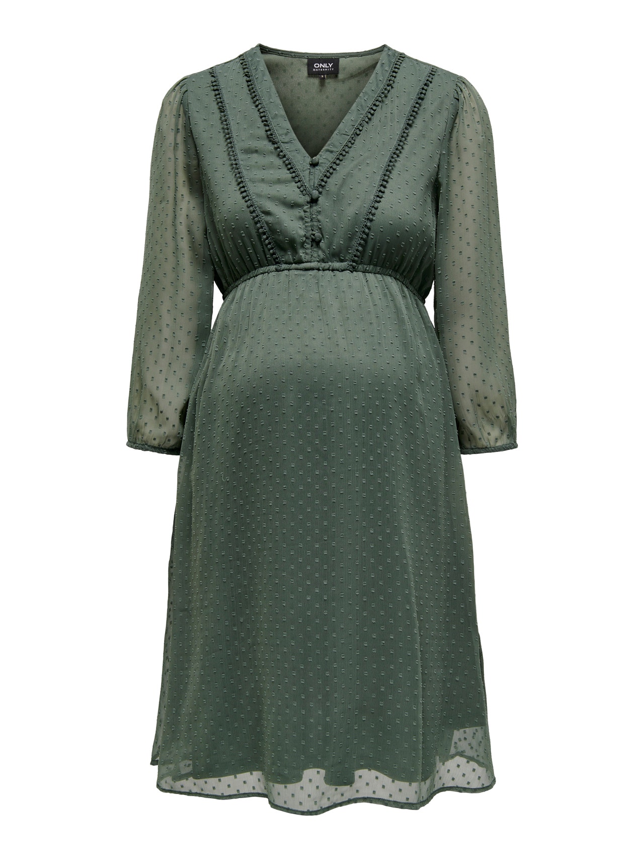 ONLY Mama 3/4 sleeved Dress -Balsam Green - 15269638