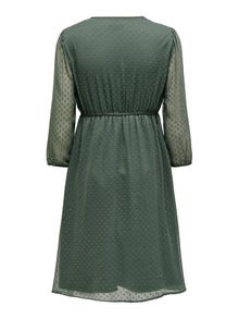 ONLY Slim Fit V-Neck Long dress -Balsam Green - 15269638