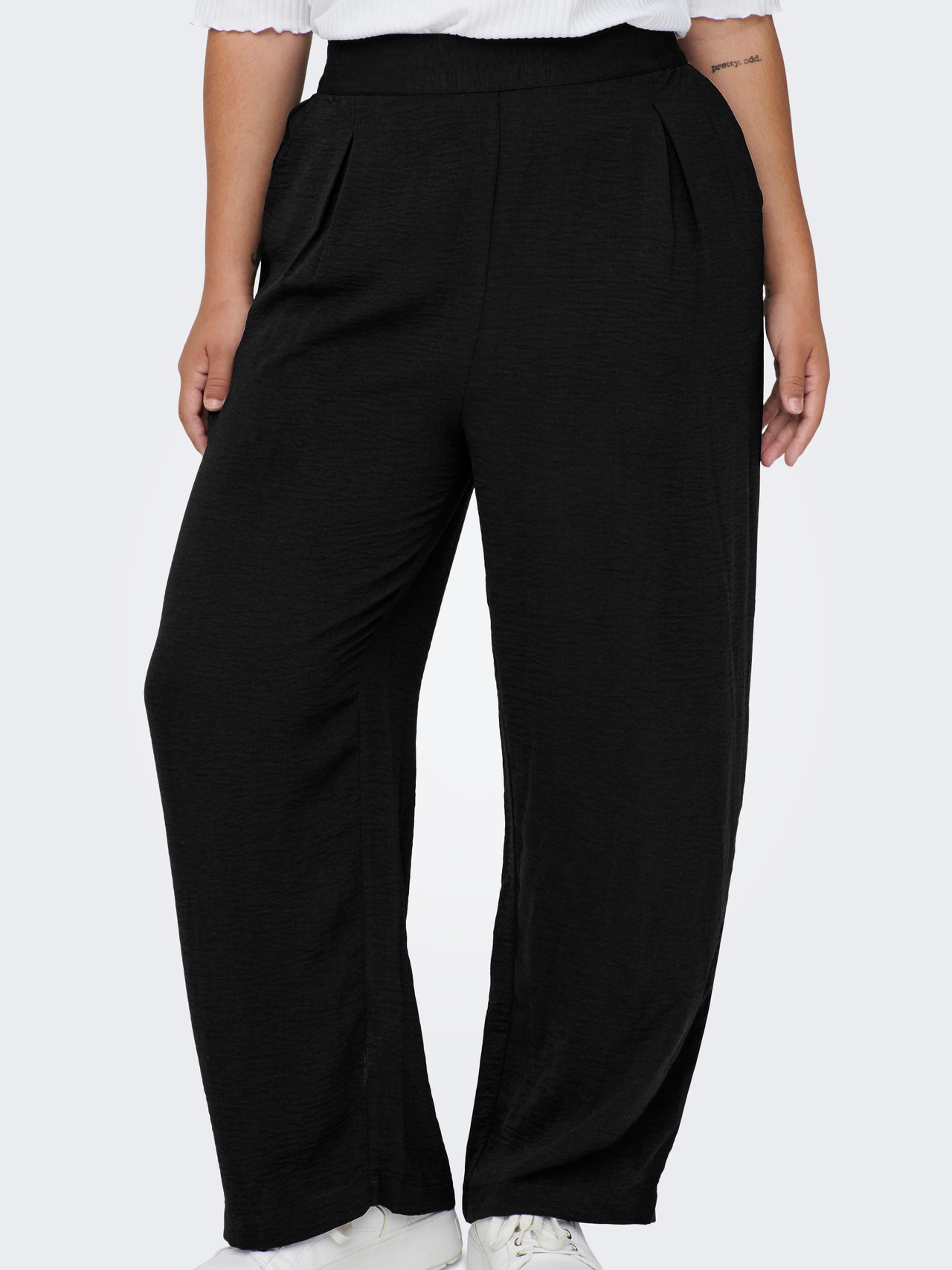 ONLY Elástico, para talla grande Pantalones -Black - 15269682
