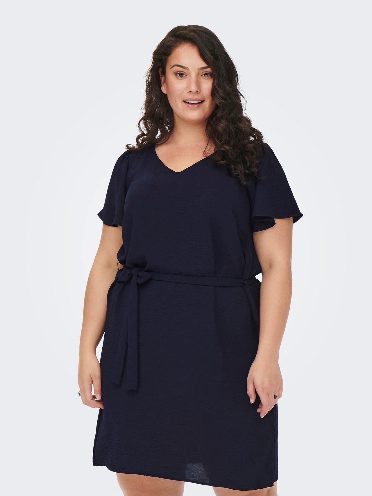 ONLY Normal geschnitten V-Ausschnitt Langes Kleid -Maritime Blue - 15269701