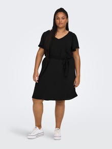 ONLY Curvy Short sleeved dress -Black - 15269701