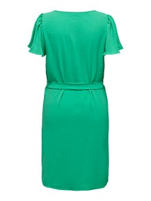 ONLY Normal geschnitten V-Ausschnitt Langes Kleid -Simply Green - 15269701