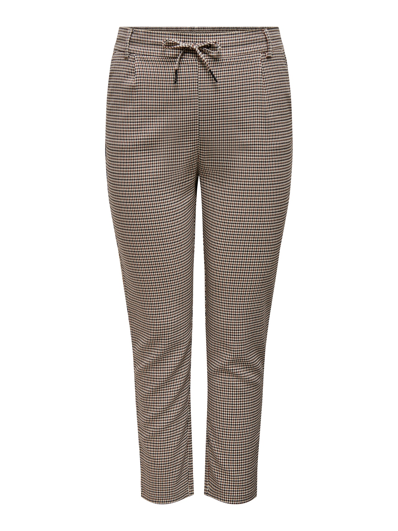 ONLY Curvy soft check Trousers -Cloud Dancer - 15269739