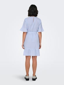 ONLY Mini o-neck dress with belt -Cloud Dancer - 15269867