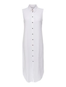 ONLY Long linen Shirt dress -Tofu - 15269921