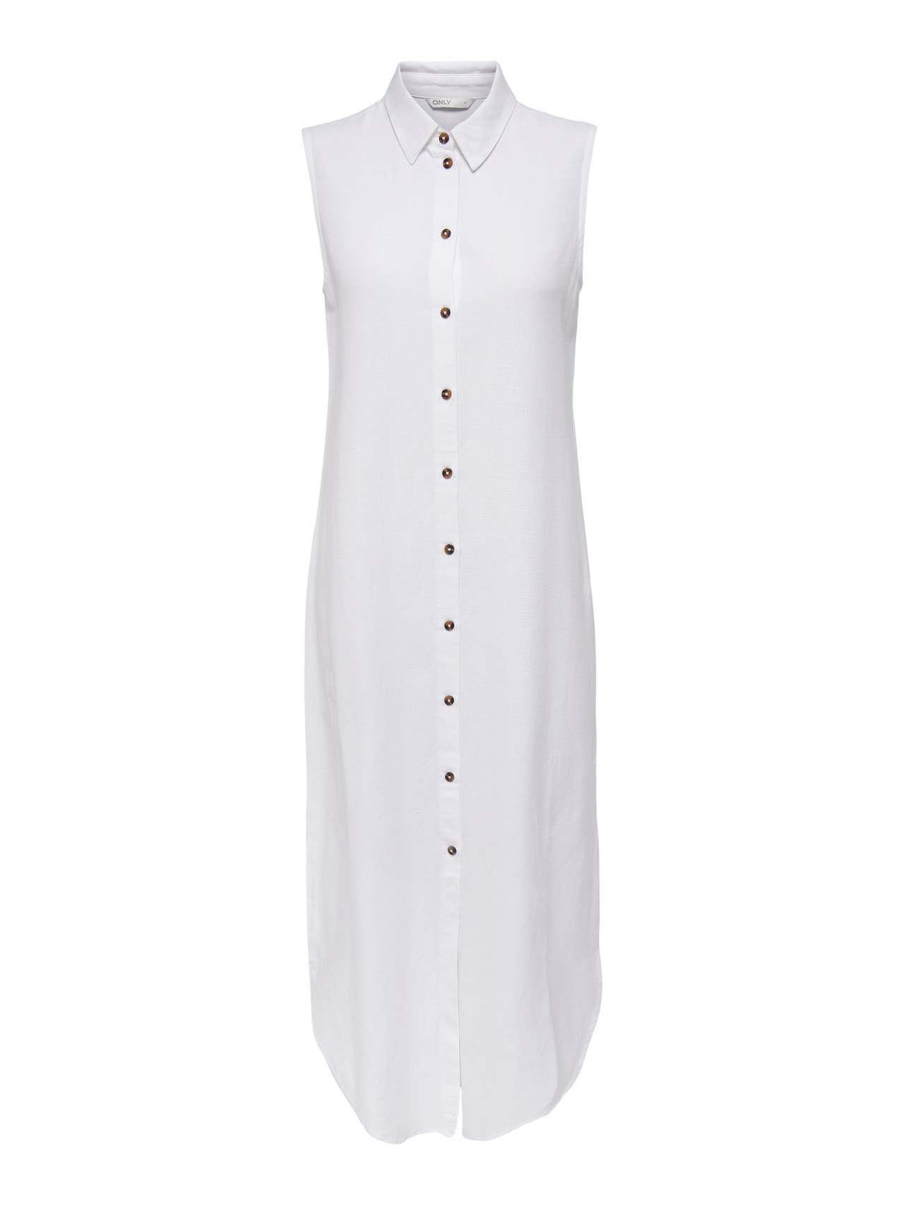 ONLY Regular Fit Shirt collar Long dress -Tofu - 15269921