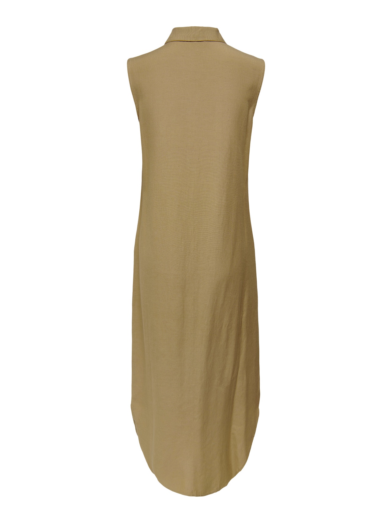 ONLY Long linen Shirt dress -Tannin - 15269921