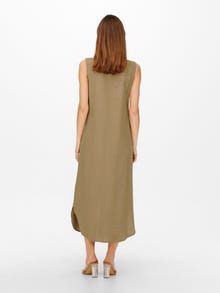 ONLY Normal geschnitten Hemdkragen Langes Kleid -Tannin - 15269921