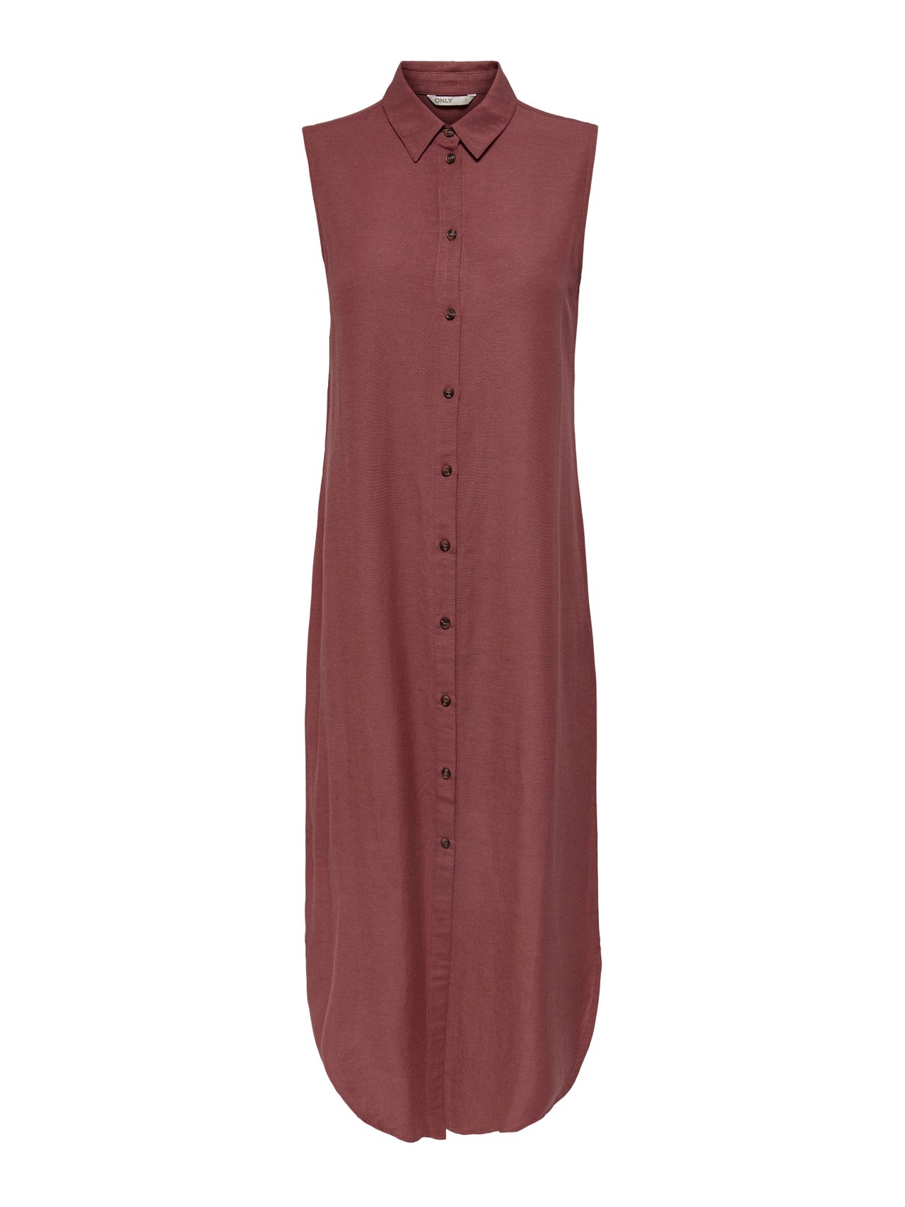 ONLY Regular fit Overhemd kraag Lange jurk -Apple Butter - 15269921