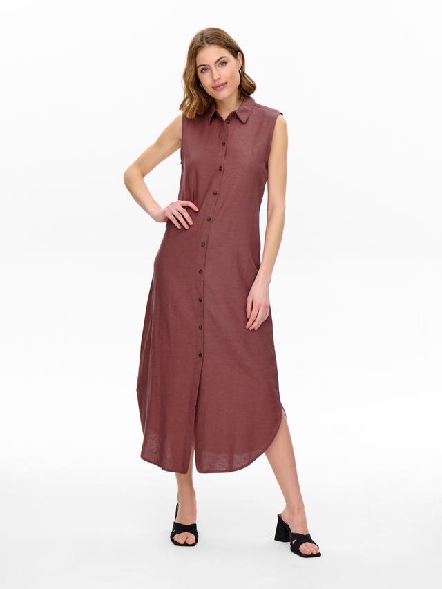 ONLY Long linen Shirt dress - 15269921