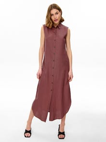 ONLY Lång linne Skjortklänning -Apple Butter - 15269921