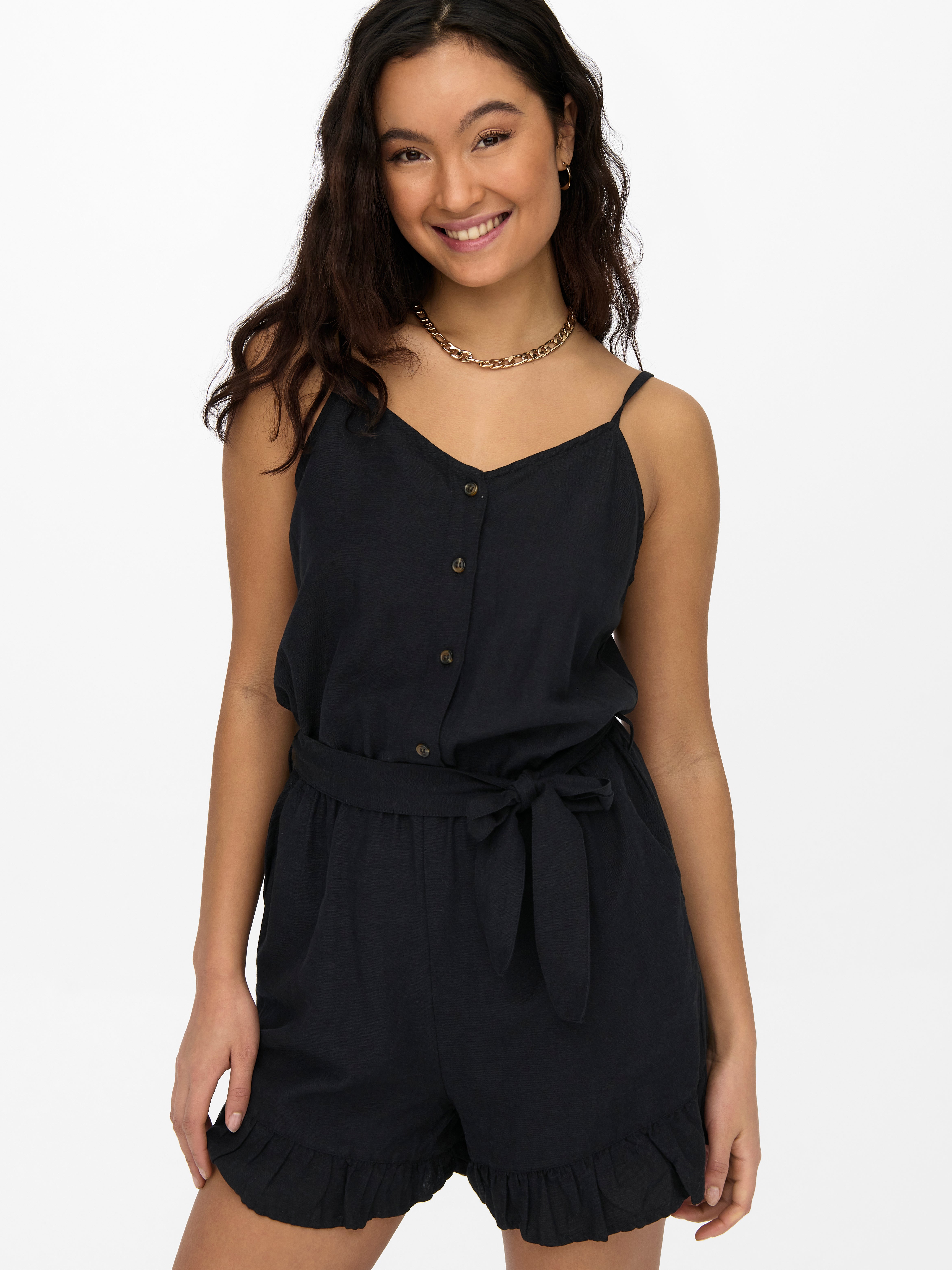 black strap playsuit