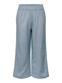 ONLY Longueur cheville en lin Pantalon -Faded Denim - 15269925
