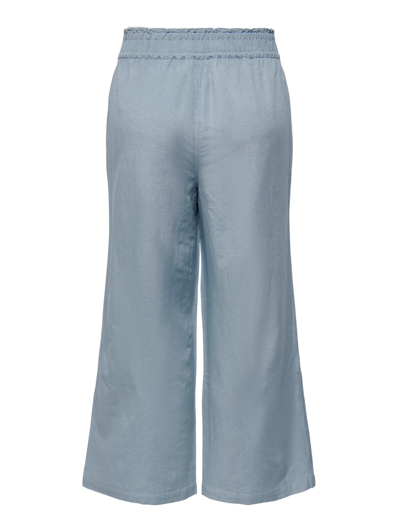 ONLY Longueur cheville en lin Pantalon -Faded Denim - 15269925