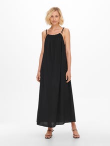 ONLY Loose fit Overhemd kraag Lange jurk -Black - 15269946