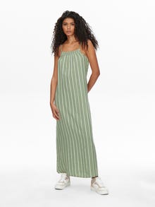ONLY Loose Fit U-Neck Long dress -Desert Sage - 15269970
