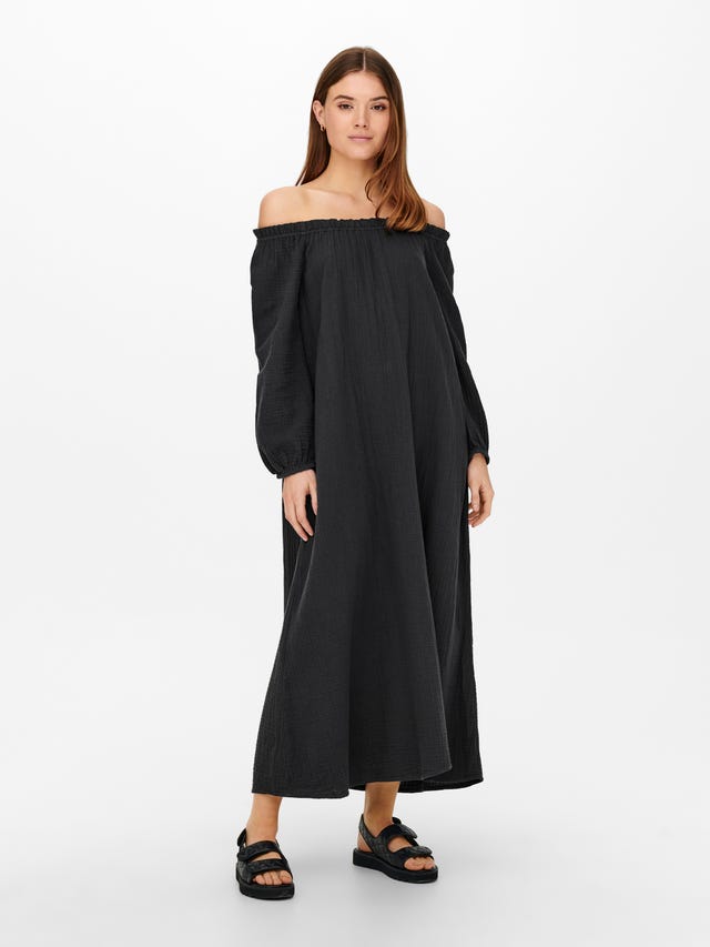 ONLY Normal geschnitten Schulterfrei Langes Kleid - 15269980