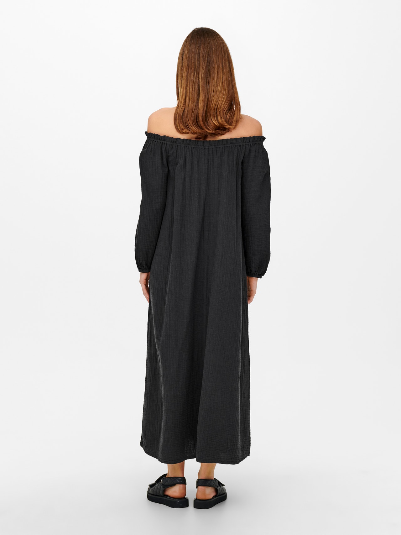 ONLY Longueur cheville à épaules dénudées Robe -Phantom - 15269980
