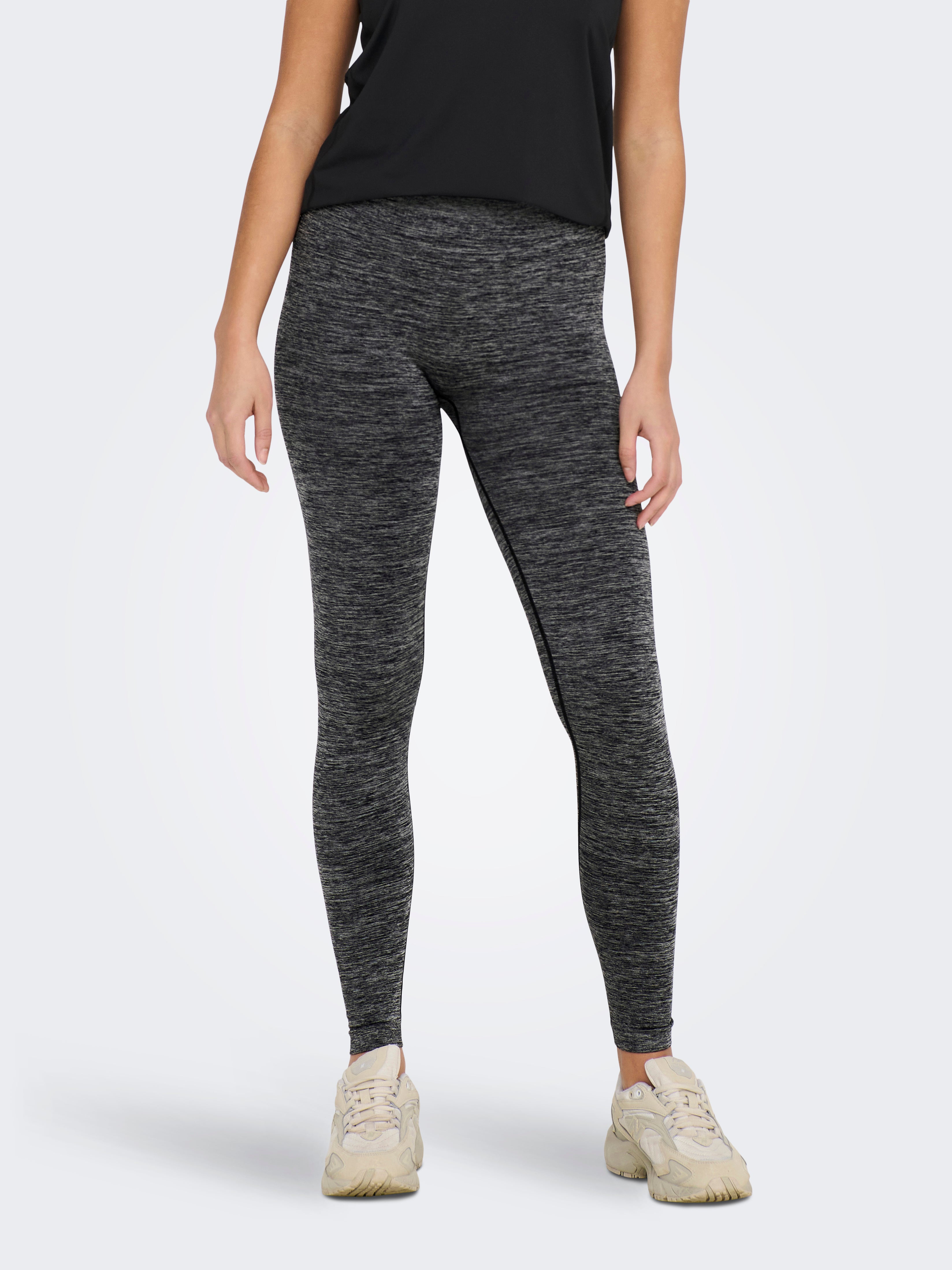 Enger Schnitt Hohe Taille Leggings, Dunkelgrau