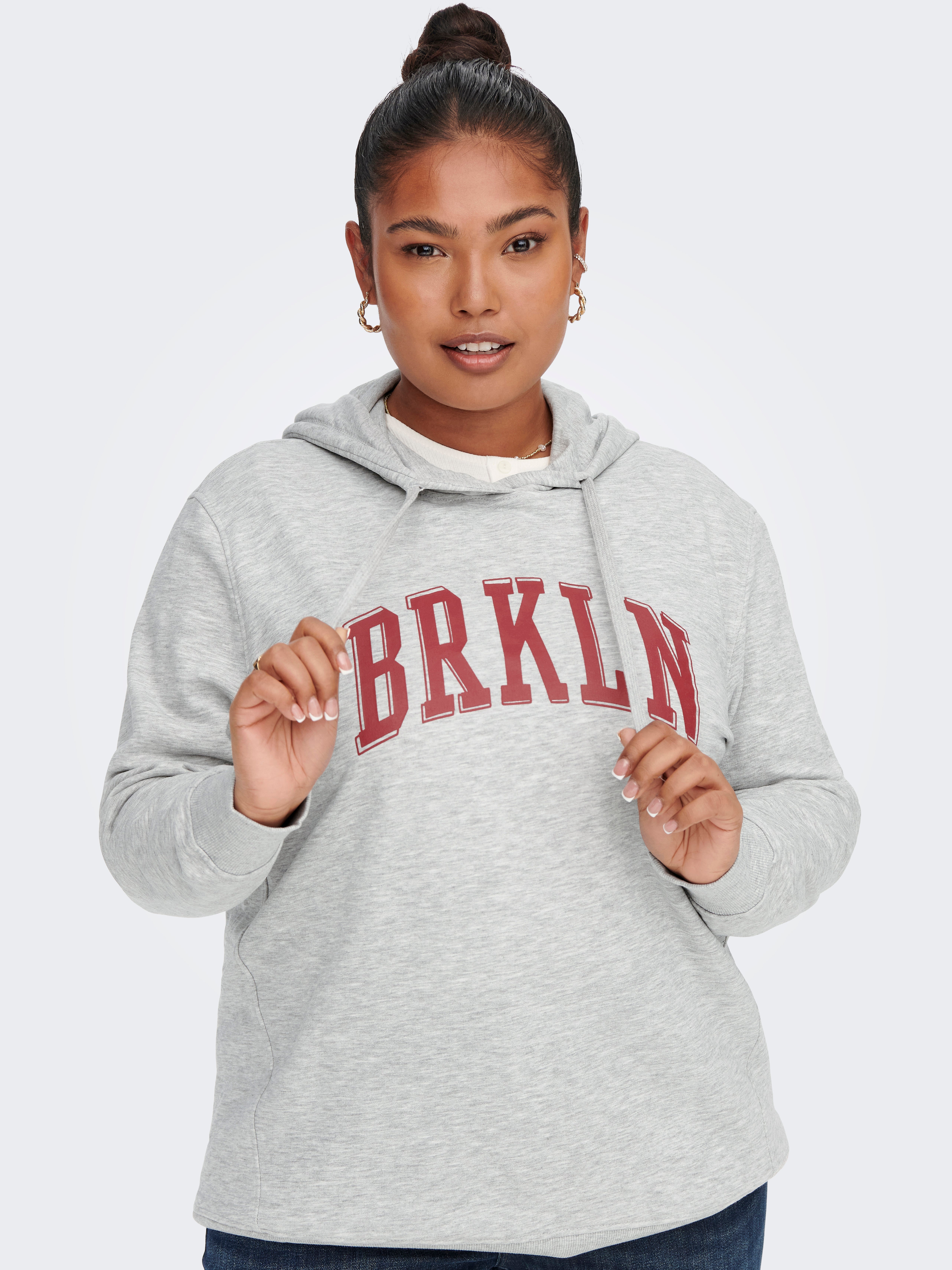Curvy printed Hoodie with 25% discount! | ONLY®