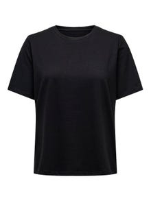 ONLY Basis ensfarvet t-shirt -Black - 15270390