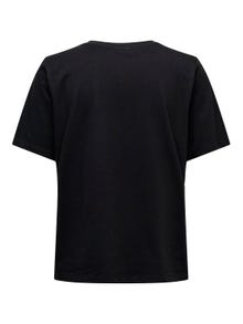 ONLY Normal passform O-ringning T-shirt -Black - 15270390