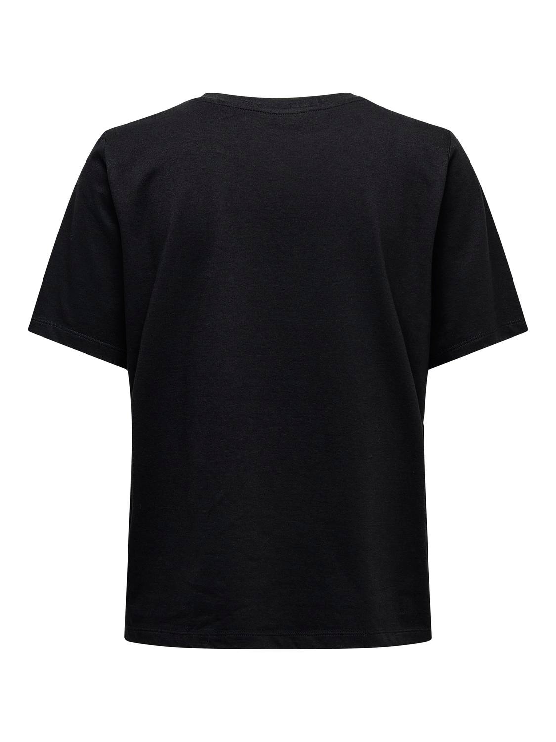 ONLY T-shirts Regular Fit Col rond -Black - 15270390
