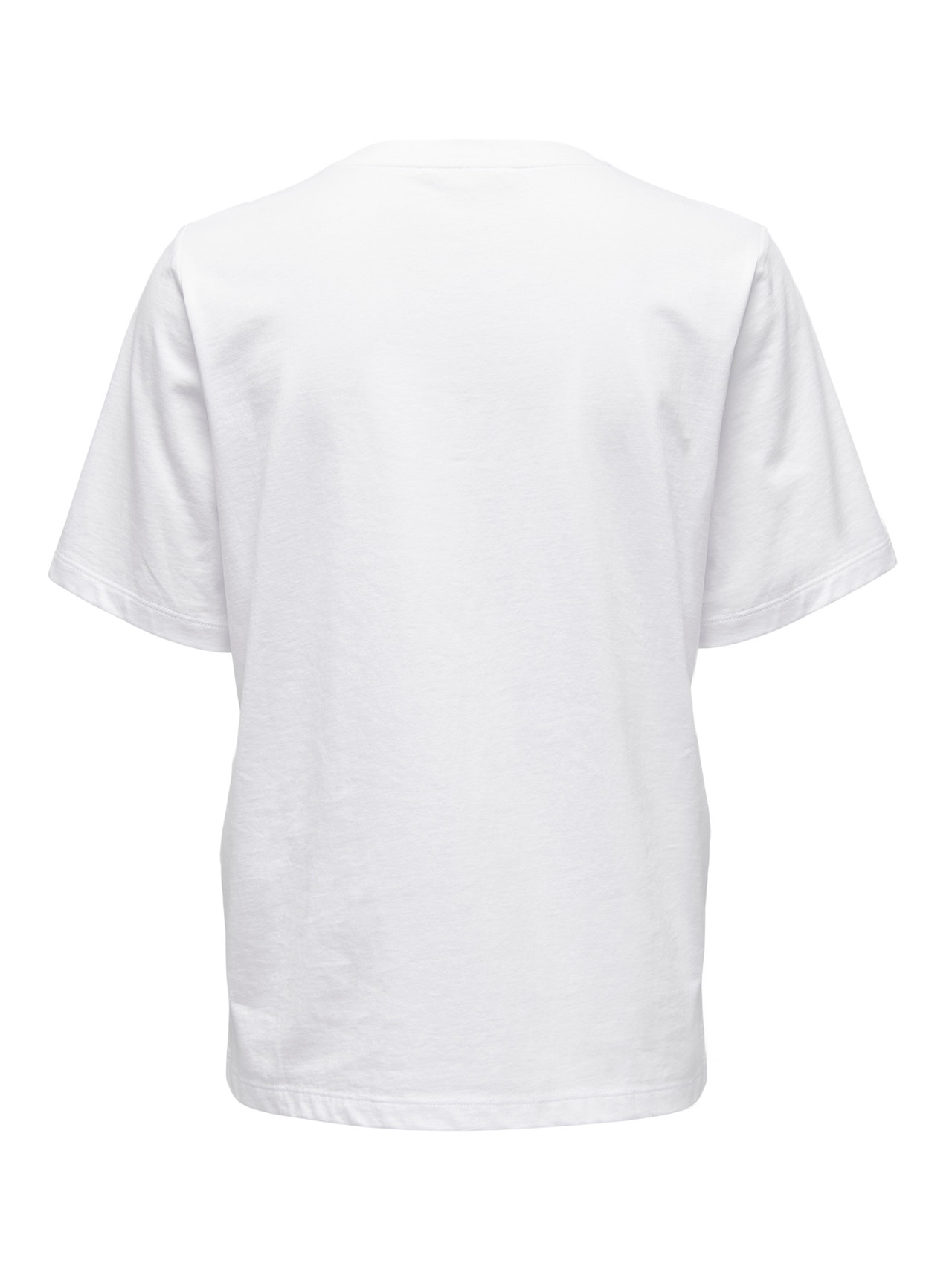 ONLY Basis ensfarvet t-shirt -White - 15270390