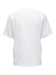 ONLY Regular Fit Round Neck T-Shirt -White - 15270390