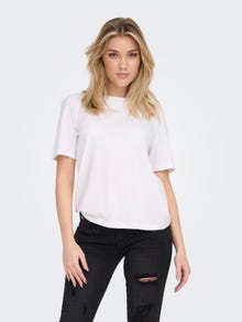 ONLY Basis ensfarvet t-shirt -White - 15270390
