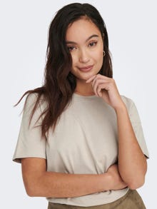 ONLY Regular Fit Round Neck T-Shirt -Silver Lining - 15270390