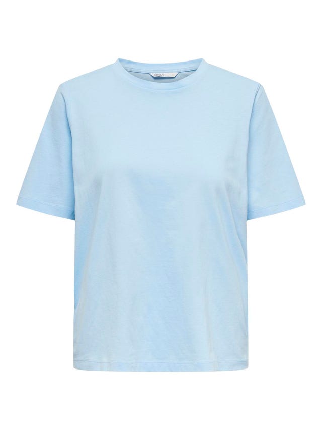 ONLY Basis ensfarvet t-shirt - 15270390