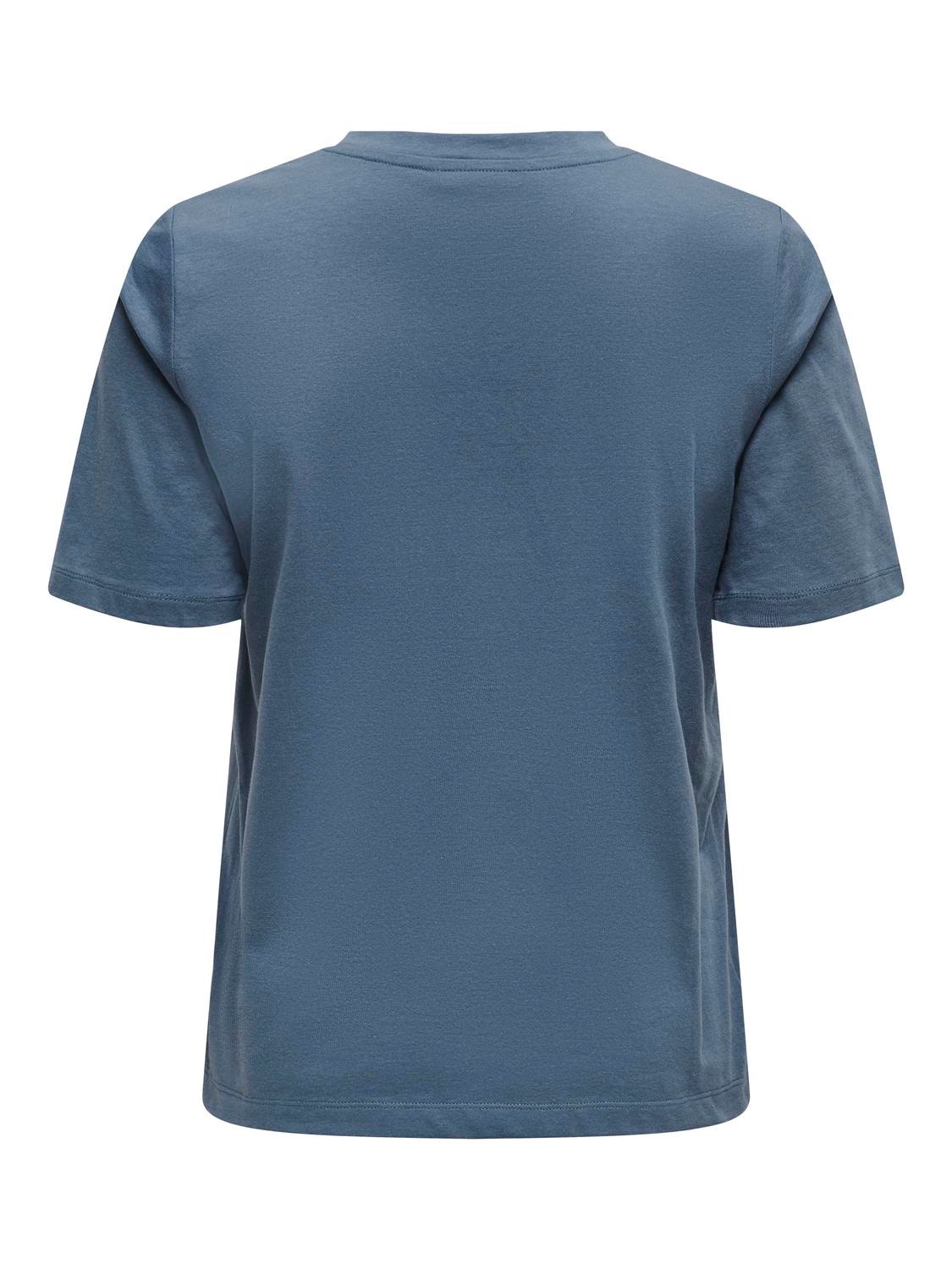 ONLY Regular Fit Round Neck T-Shirt -Vintage Indigo - 15270390